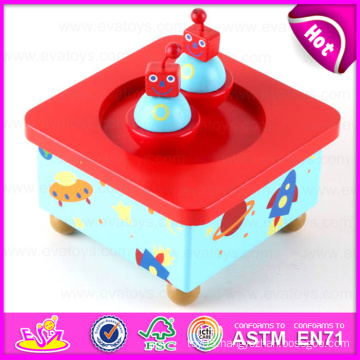 Colorful Dancing Box Carousel Mechanism Ballerina Wooden Music Toy W07b025